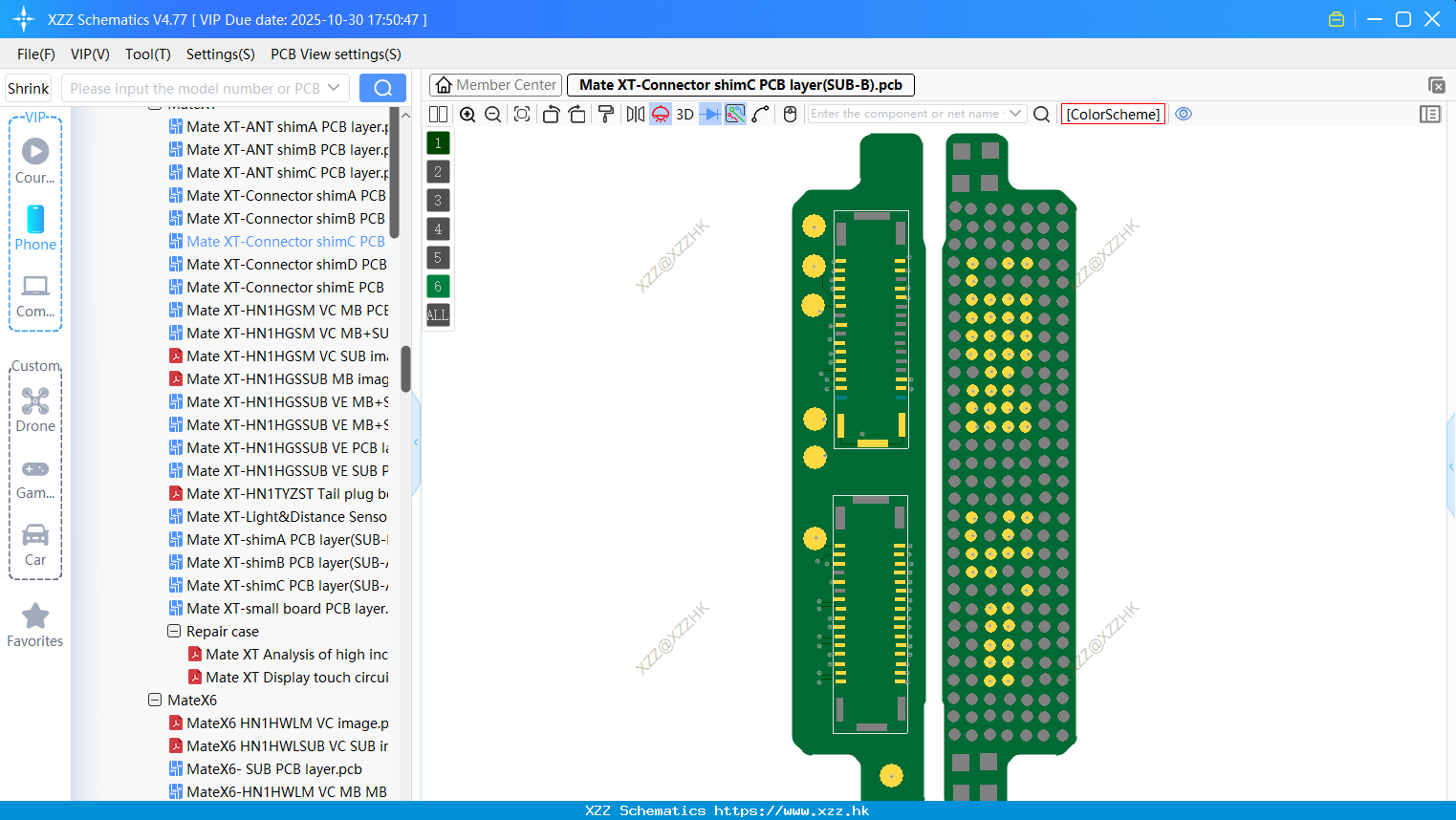Huawei Mate XT-Connector ShimC PCB Layer(SUB-B)